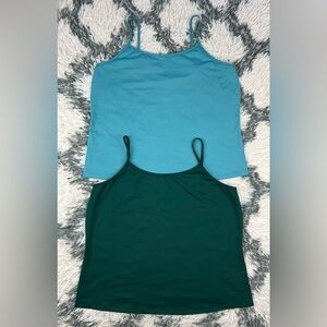 Lane Bryant Lot of 2 Women’s Blue Green Cami Spaghetti Strap Adjustable Sz 18/20
